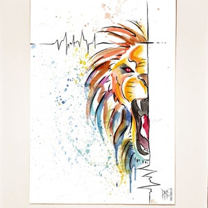 Half a Lion A4 Fine Art Print image 1