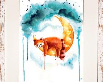 Red Panda A4 Fine Art Print