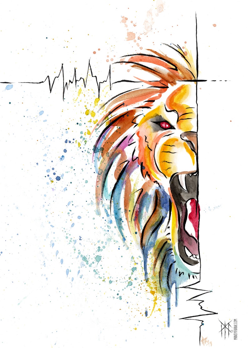 Half a Lion A4 Fine Art Print image 2