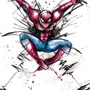 Spiderman A4 Fine Art Print