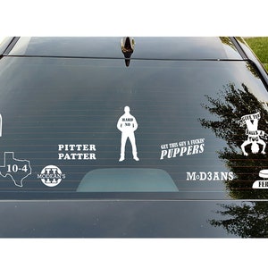 Letterkenny TV Show Deluxe 10 Piece Decal Pack (Get this Guy a Puppers, Ferda, Pitter Patter, 10-Ply, and More)