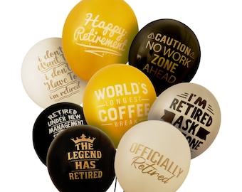 30 Pack 12 Inch Funny Retirement Balloons