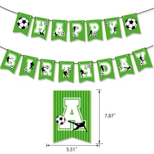 Happy Birthday Soccer Banner Party Decorations image 2