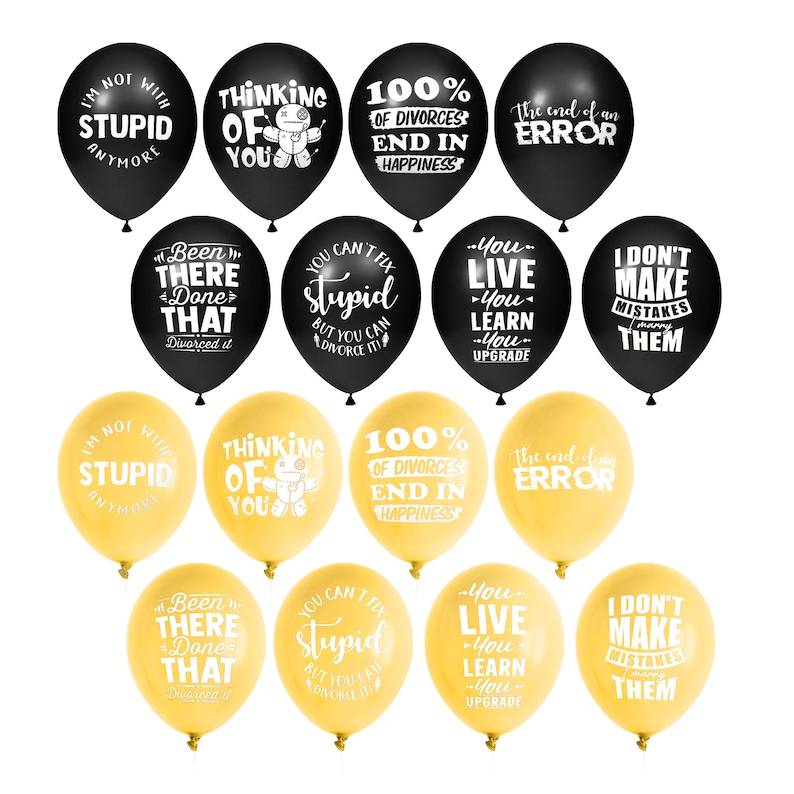 Divorce Party Balloons 30 pack - Getting spilt has never been so much fun immagine 2