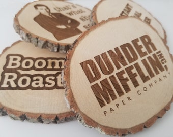 The Office TV Show Wooden Laser Engraved Coasters