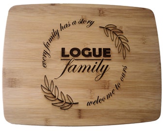 Personalized "Family Story" Wooden Cutting Board