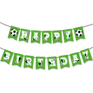 Happy Birthday Soccer Banner Party Decorations image 1