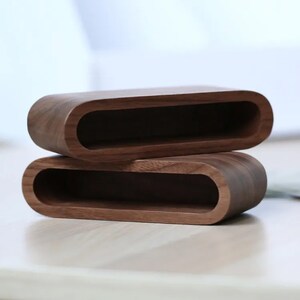 Custom Walnut Wood Business Card Holder image 7