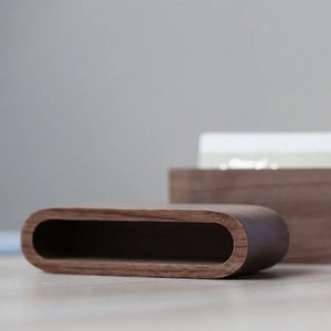 Custom Walnut Wood Business Card Holder image 5