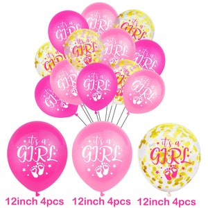 Gender Reveal It's a Girl Balloon Pack Set of 12 image 2