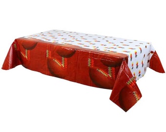 Football themed Rectangular Disposable Tablecloth for parties - 54x108 inches