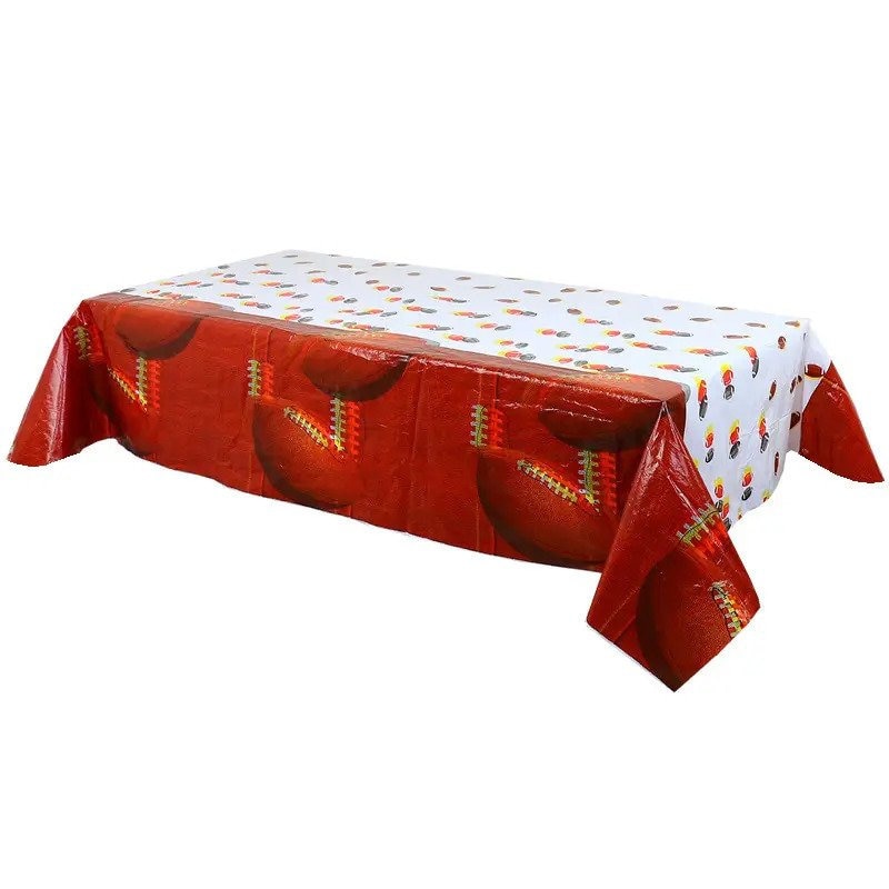 Football themed Rectangular Disposable Tablecloth for parties 54x108 inches