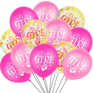 Gender Reveal It's a Girl Balloon Pack Set of 12 image 1