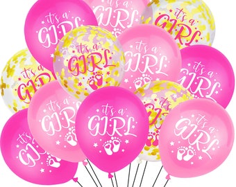 Gender Reveal "It's a Girl" Balloon Pack - Set of 12