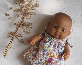 Handmade cotton dress for Miniland 21cm doll