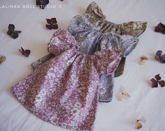 Miniland 38cm doll flowery dress handmade Minikane 34cm Paola Reina