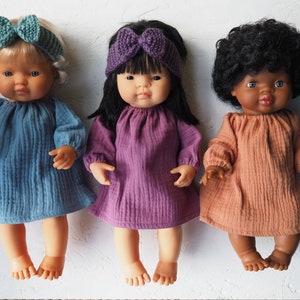 Handmade Miniland 38cm or Minikane 34cm doll’s clothes dress Paola Reina