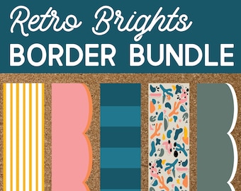Retro Brights Bulletin Board Letter Bundle | Printable PDF | Modern ...