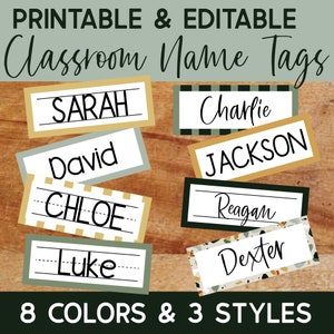 Modern Terrazzo Editable Classroom Name Tags | Printable Name Tags | Modern and Neutral Classroom Décor | Printable Classroom Organization