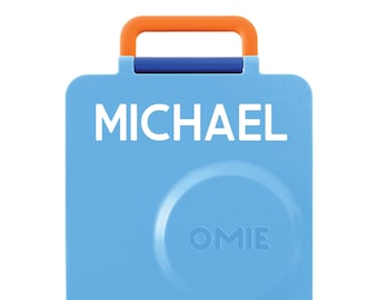 Custom OmieBox Bento Box for Kids | Personalized Lunch Box | Blue Sky Insulated Bento Lunch Box with Leak Proof Thermos Food Jar