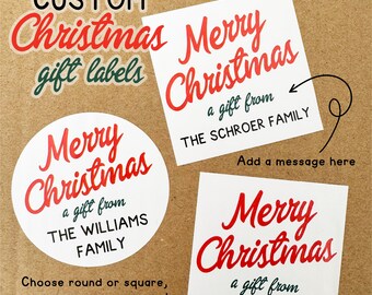 Personalized Christmas Gift Sticker | Custom Christmas Gift Labels | Personalized Christmas Gift Label Stickers | Kid's Gift Stickers