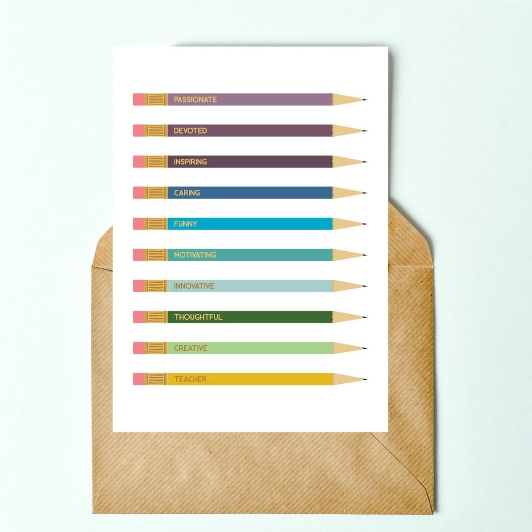 Teacher Appreciation Printable Card - End of the Year Card for Teachers - Thank You Card for ...
