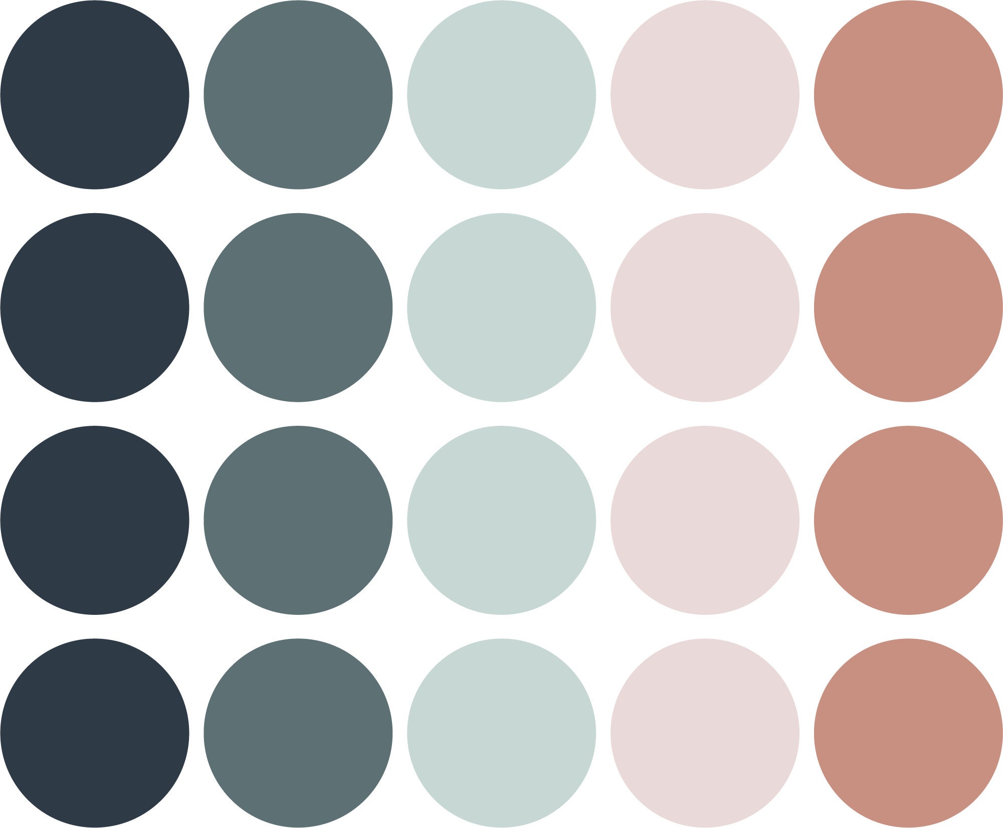 Navy Blue and Blush Polka Dot Wall Decals Peel and Stick Etsy