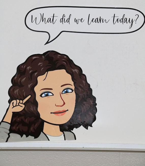 Color Static Cling Personalized Bitmoji Decal Repositionable Etsy