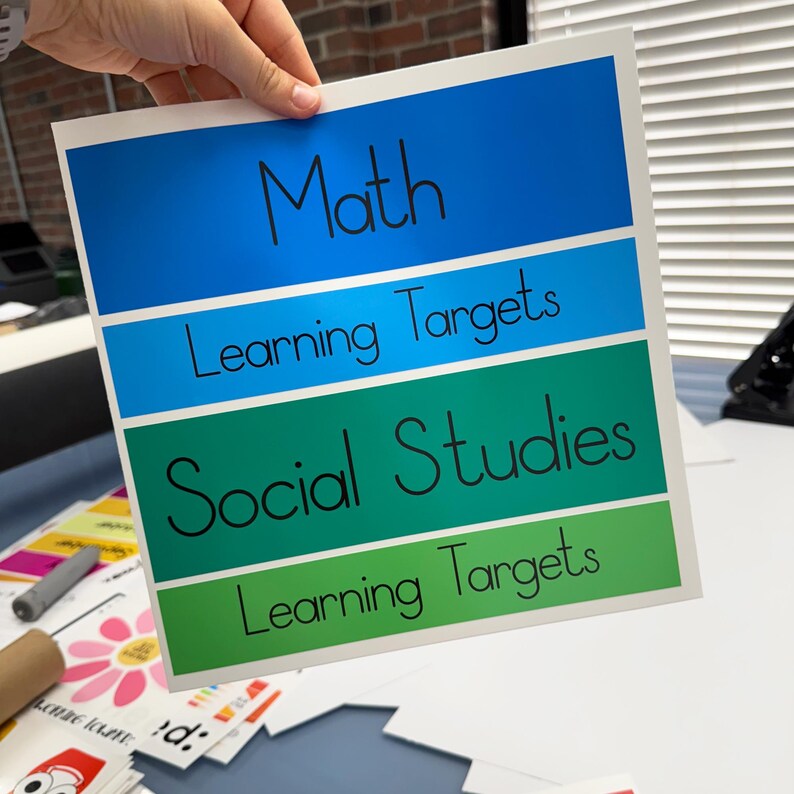Custom Classroom Subject Whiteboard Clings – Reusable Teacher Labels ...