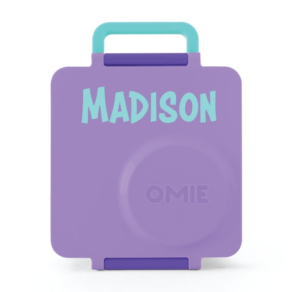 Custom OmieBox Bento Box for Kids | Personalized Lunch Box | Purple Plum Insulated Bento Lunch Box with Leak Proof Thermos Food Jar