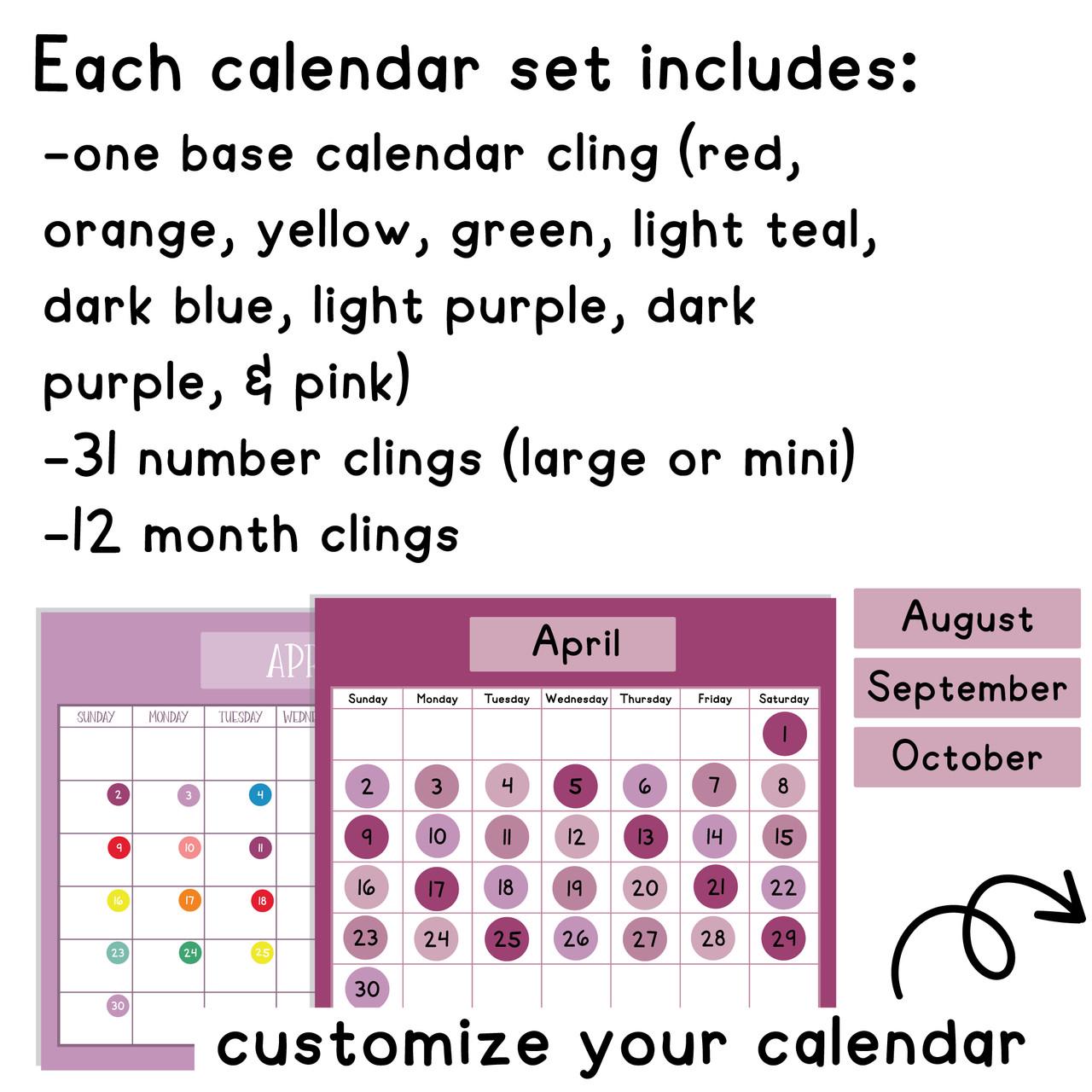 Regenbogen Flip-Kalender Für Klassenzimmer – Wiederverwendbare Datumskarten, Verstellbarer Halter, 57 Karten, Bunt