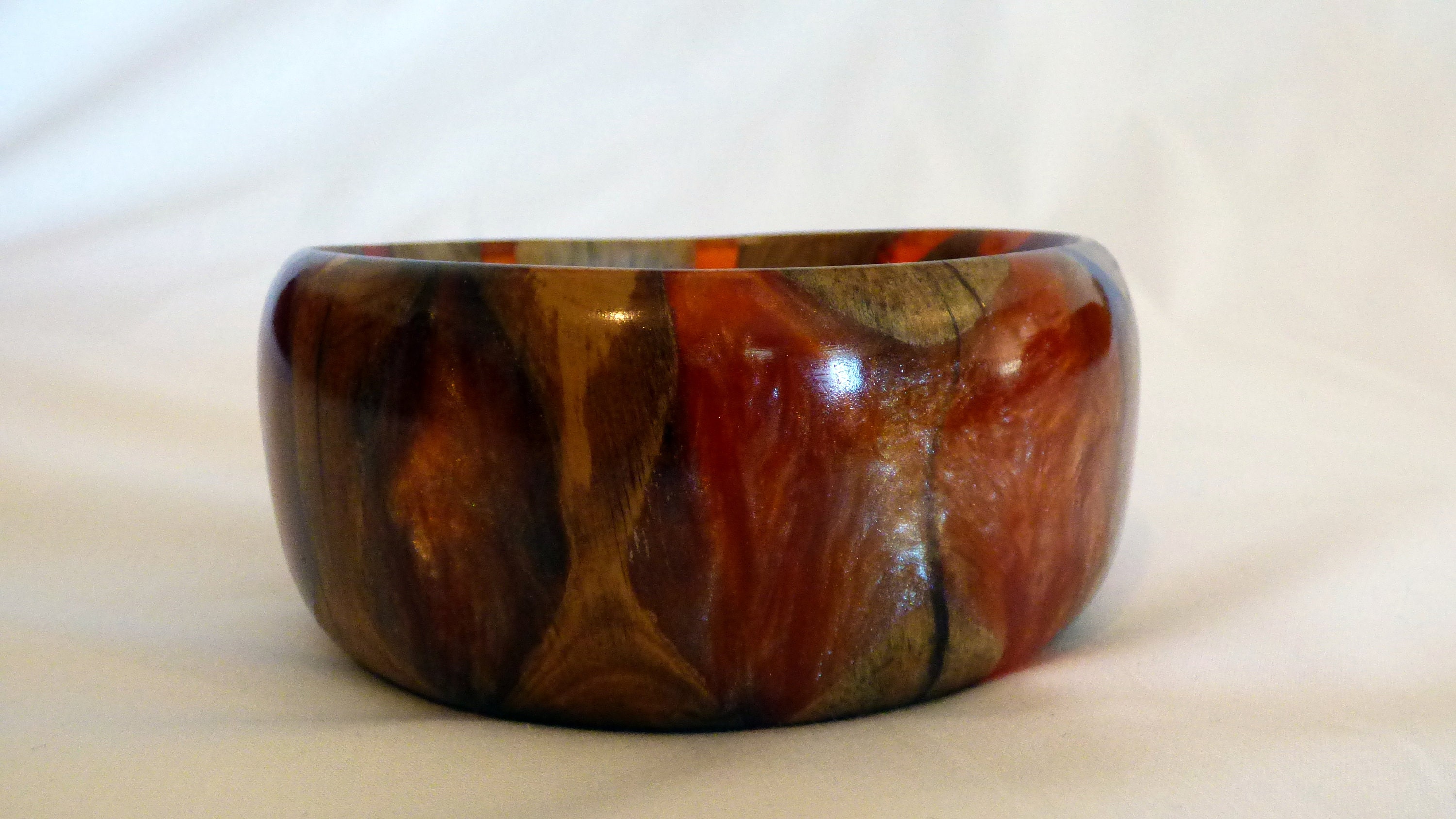 Wooden Bowl Unique Oak Wood and Red Epoxy Resin Bowl Etsy