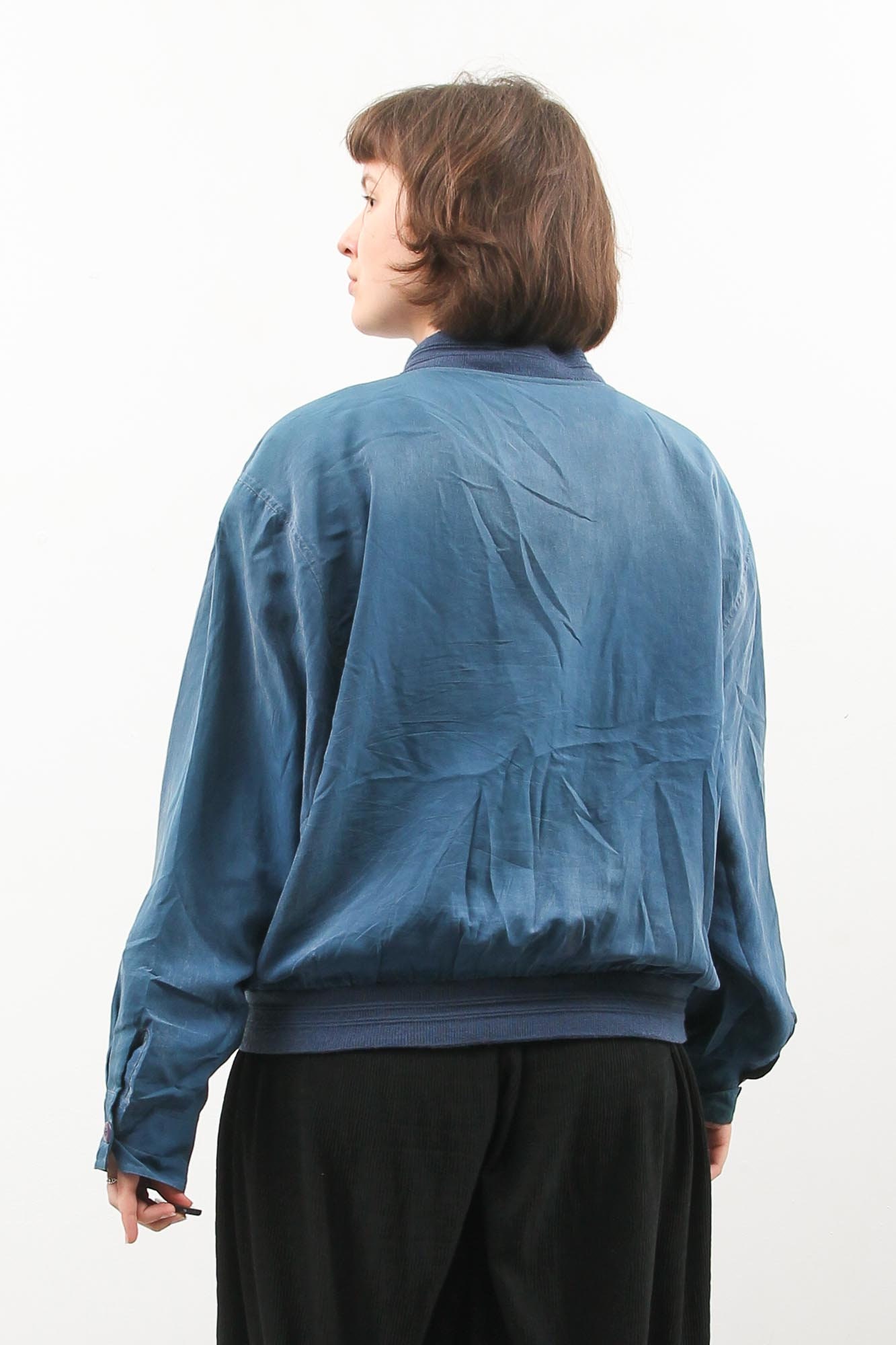 bomber with button up