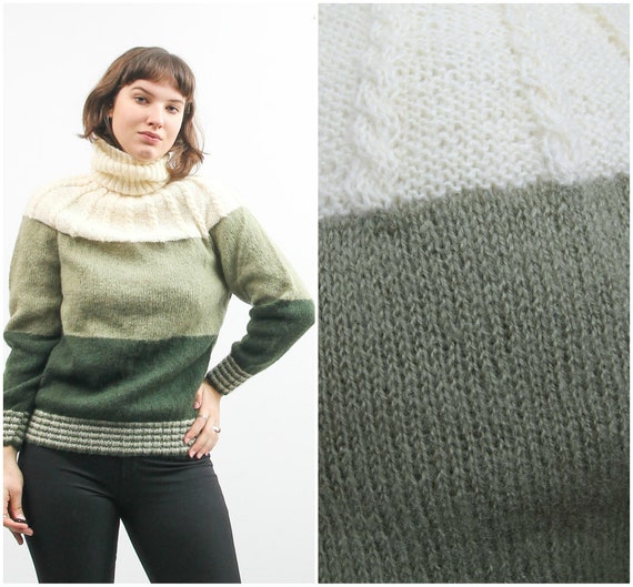 Vintage Abstract Sweater Women Pullover Sweater Warm Knitted Sweater Boho Bohemian Sweater Fall Winter Sweater Small Black Sweater