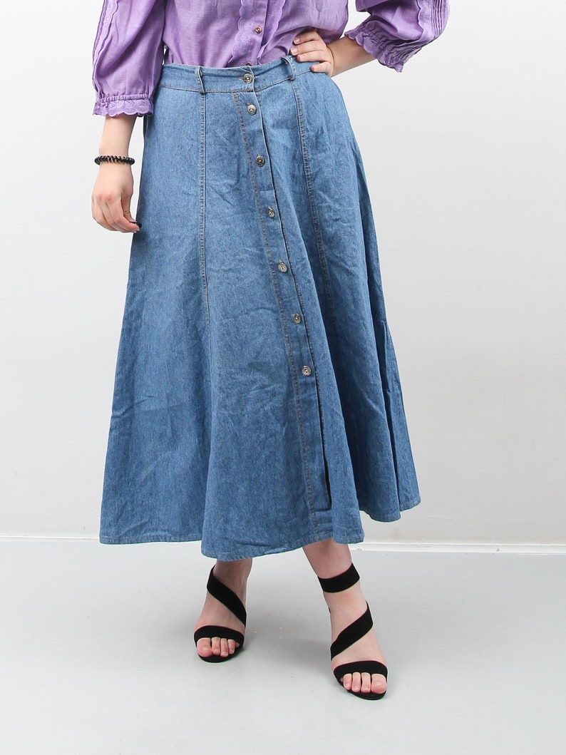 up jean skirt