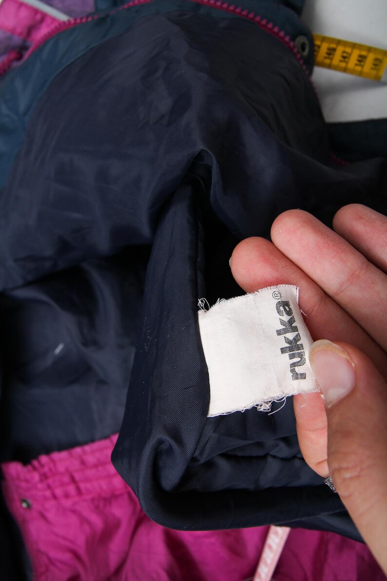 Vintage Rukka Windbreaker 90s Zip Up Track Jacket Rukka Sports Jacket Vintage Activewear Women Rukka Jacket Pink And Blue Jacket