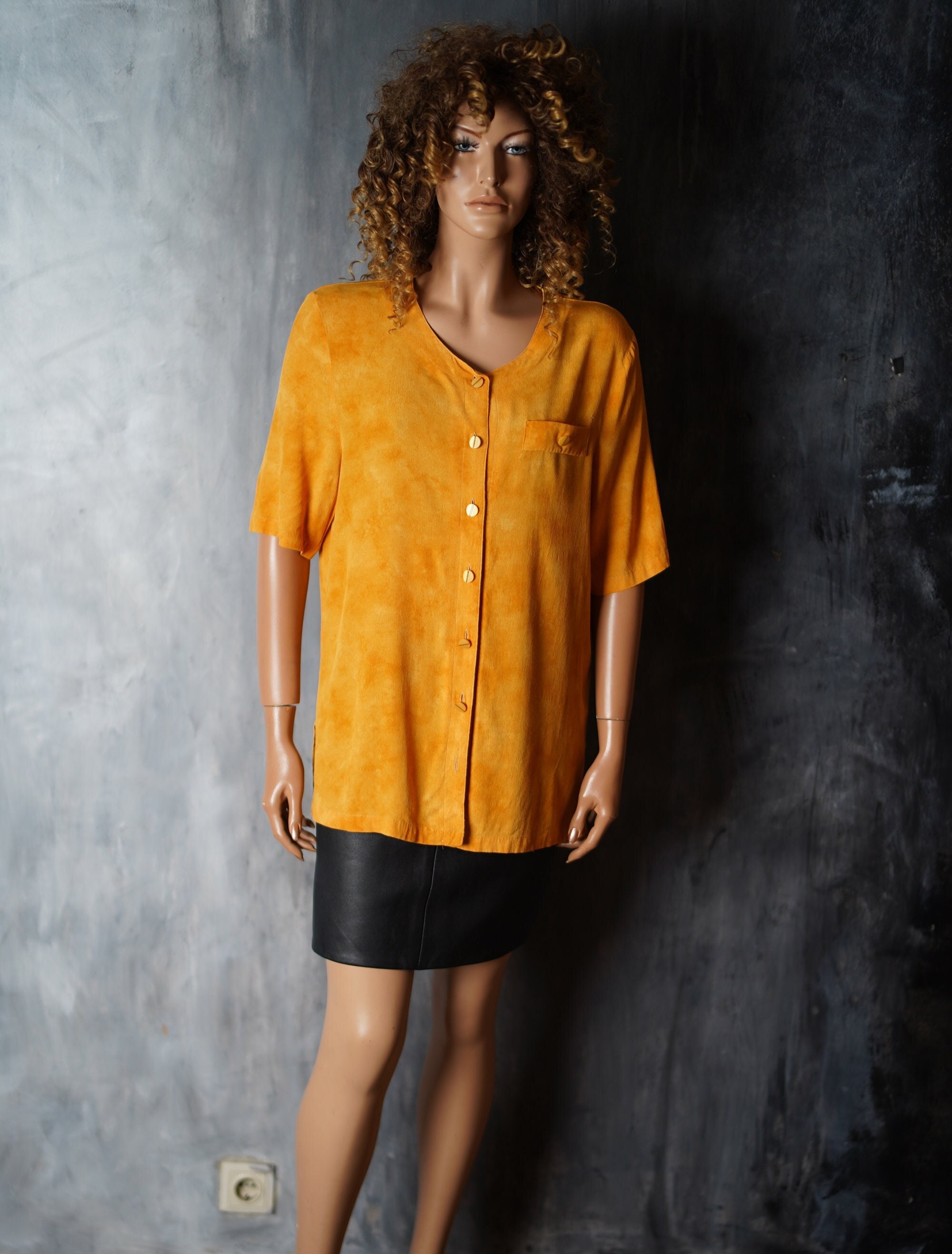 ◆KODAK◆ Breeze Short Sleeve Shirt Women ORANGE K5222EWTL4O DENGDENG Womens Basic T-Shirts Crew Neck Short Sleeve Going