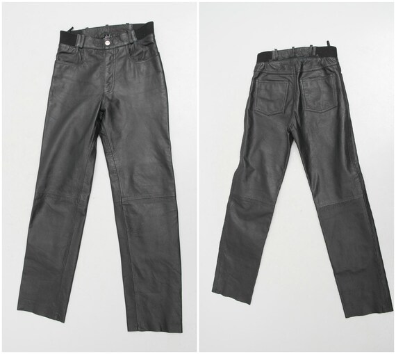 Vintage Highway 1 Pants / Real Leather Pants / Gen