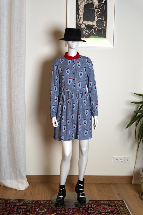 Vintage Harkel Dress: Light Blue Umbrella Print Mini Dress - Etsy Ireland
