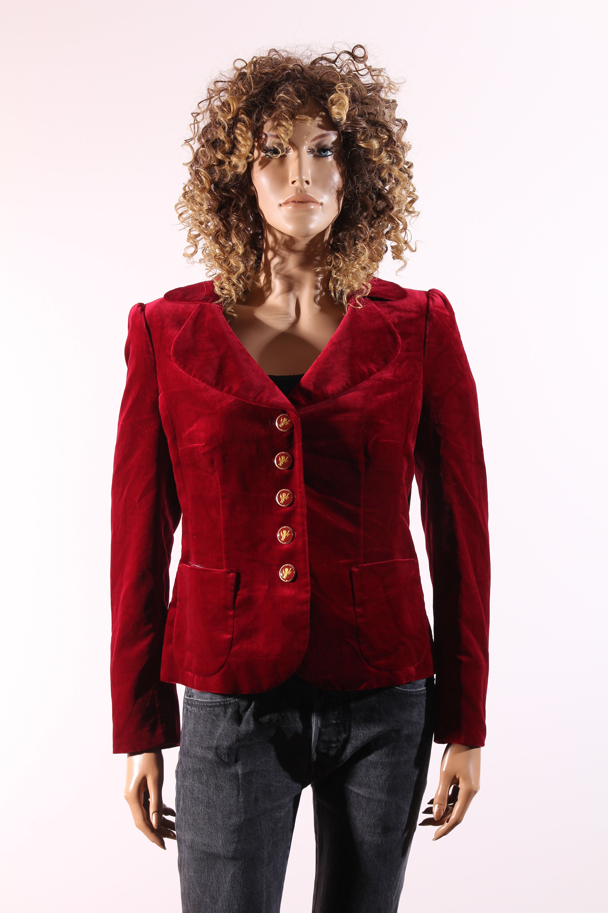 Elegance Paris Burgundy Blazer / Women 