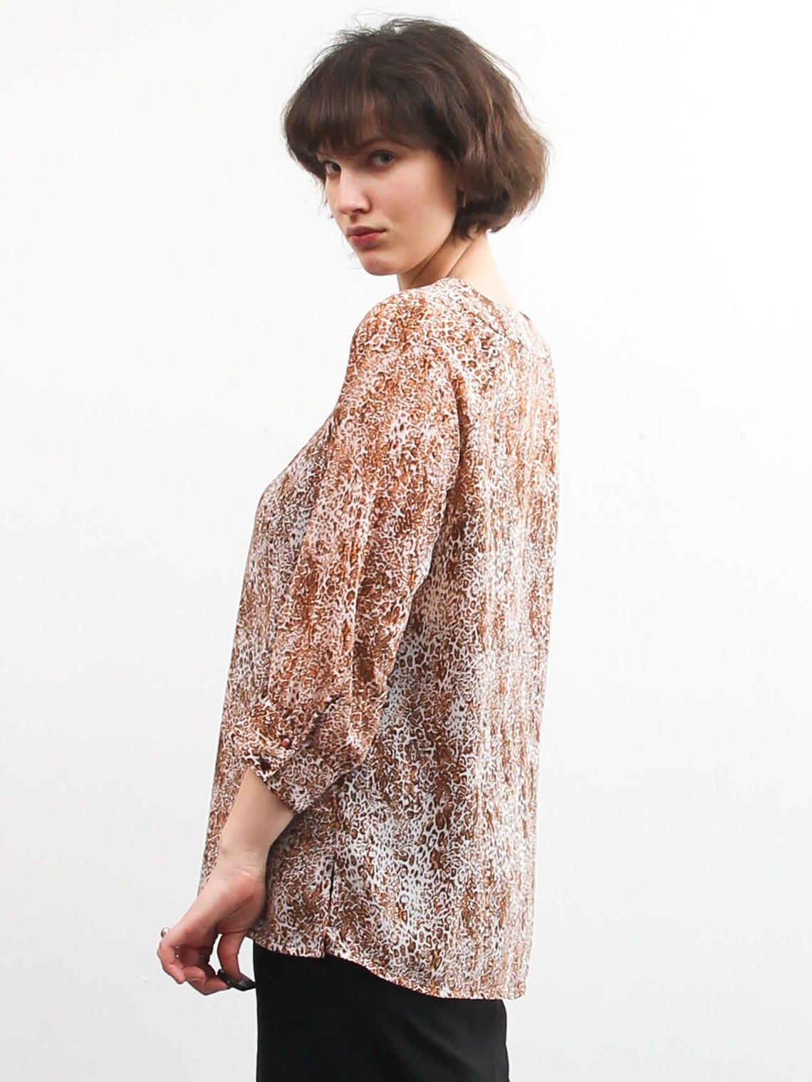 long sleeve abstract top