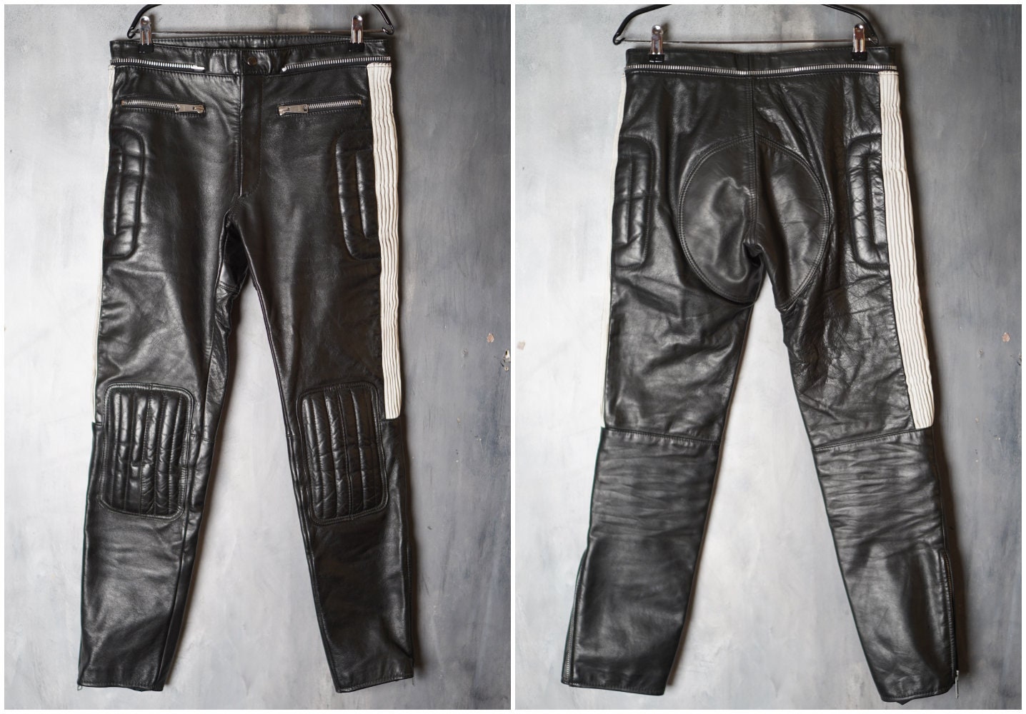Diesel Leather PCAMARO Biker Pants men  Glamood Outlet