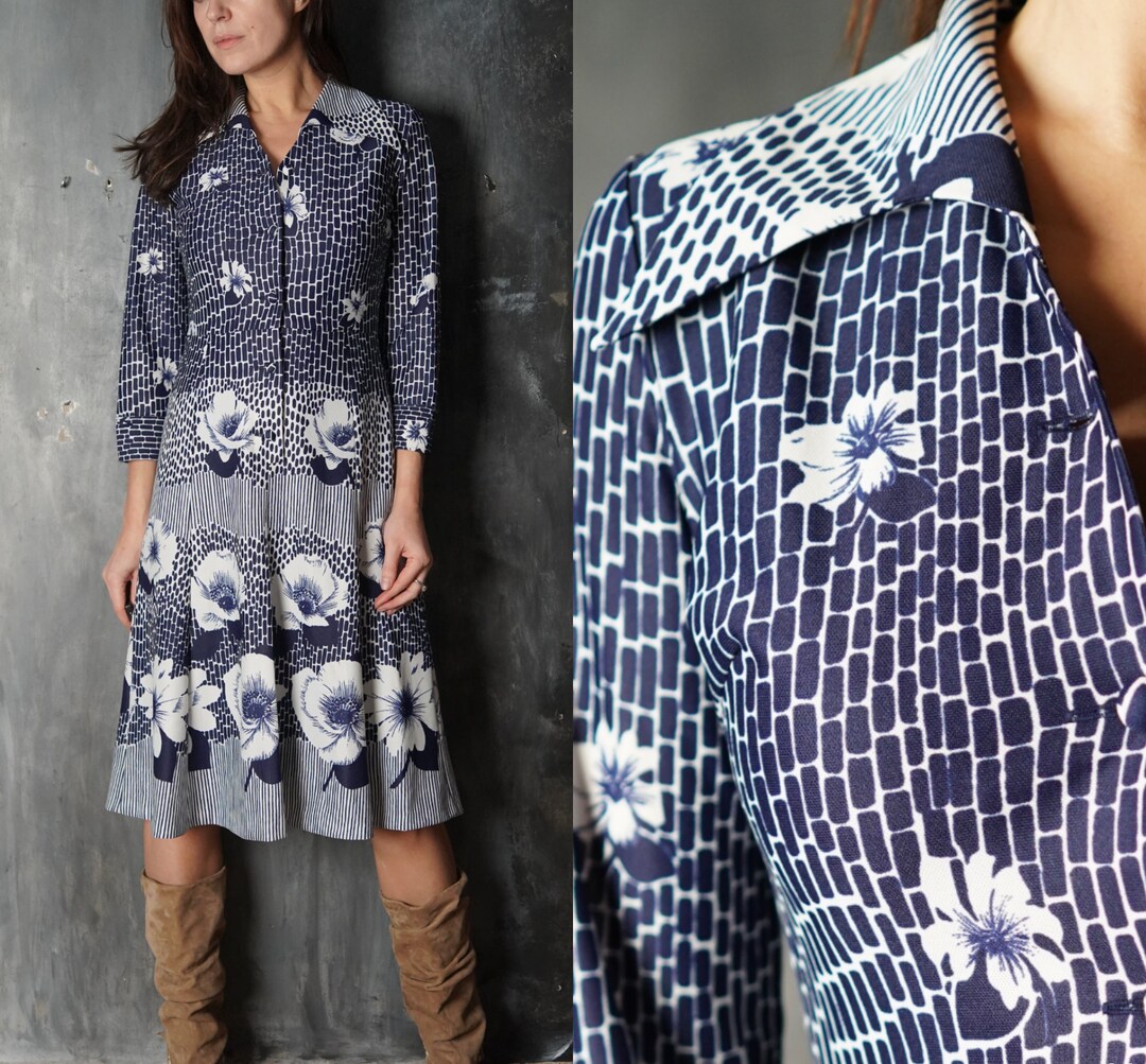 70's/80's Floral Embroidered Sleeveless House Dress main image 0