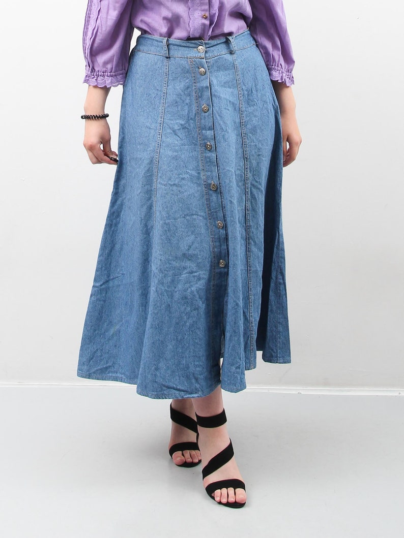 up jean skirt
