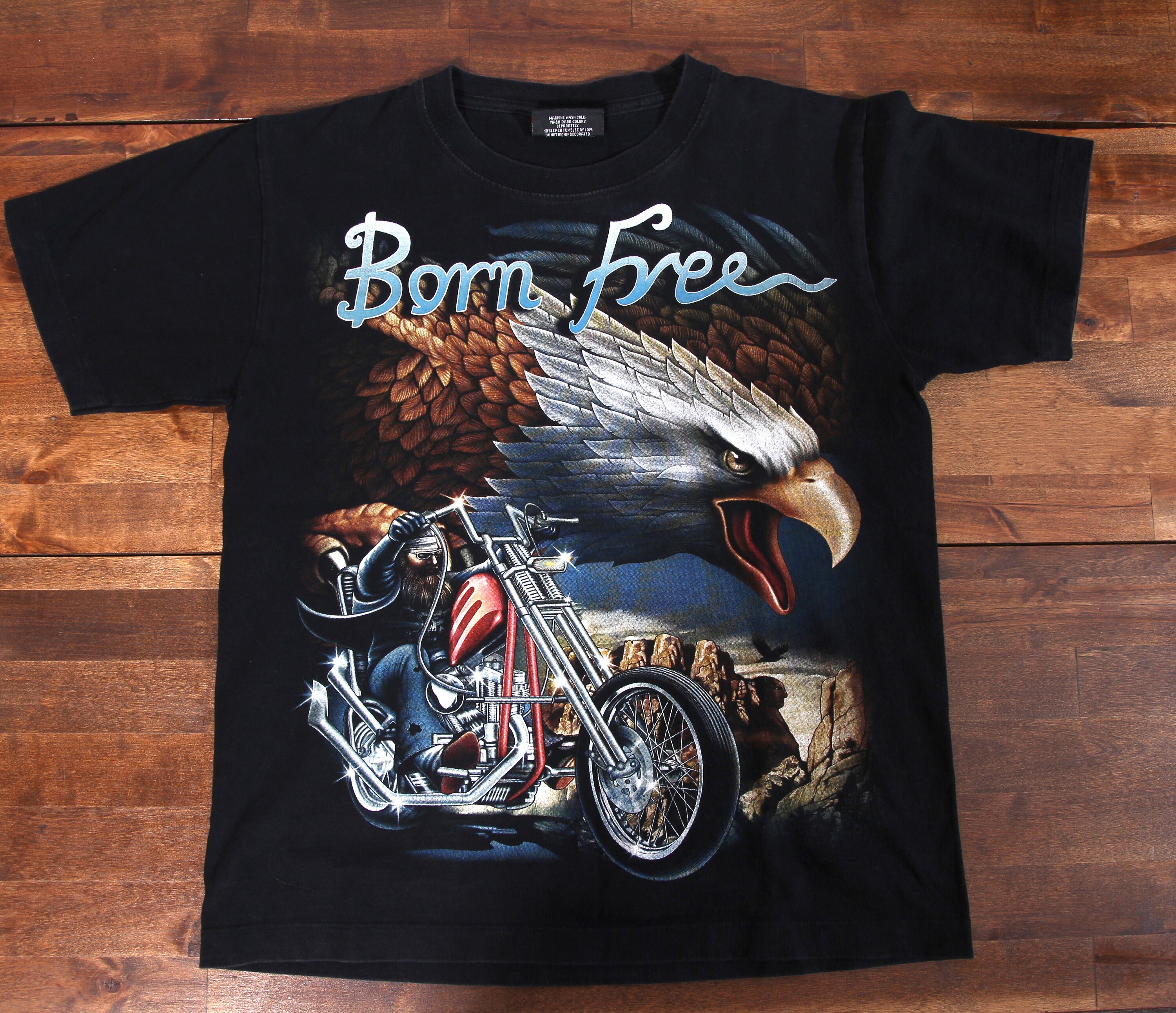 Tee shirt moto Harisson Dope, brat style, vintage, custom, noir