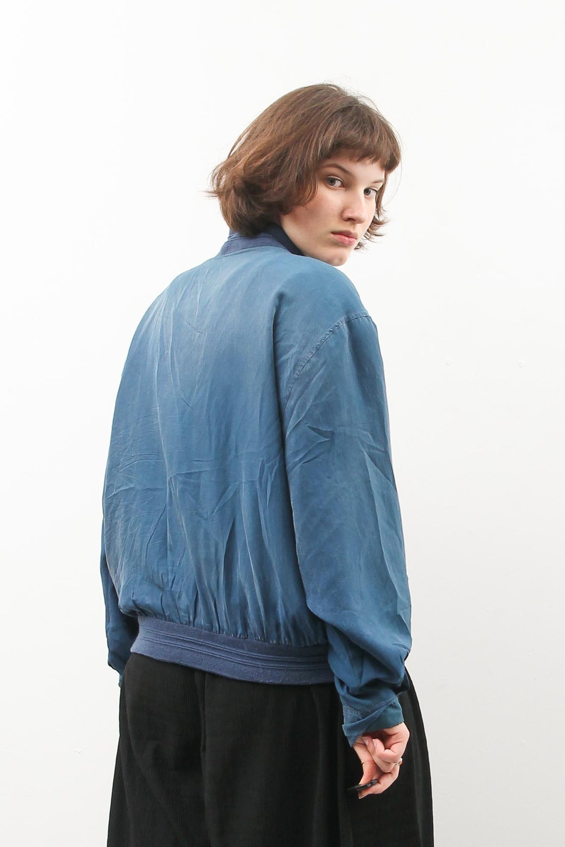 bomber with button up