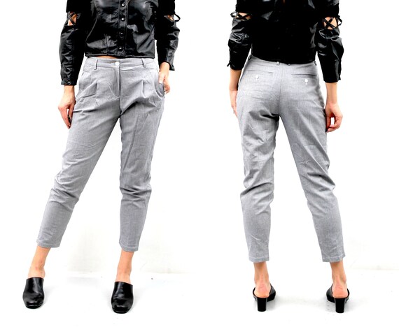 Vintage Grey Lacoste Pants / Women Grey Pants / Cl