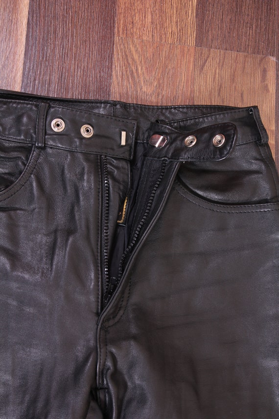 Mens black cheap moto pants