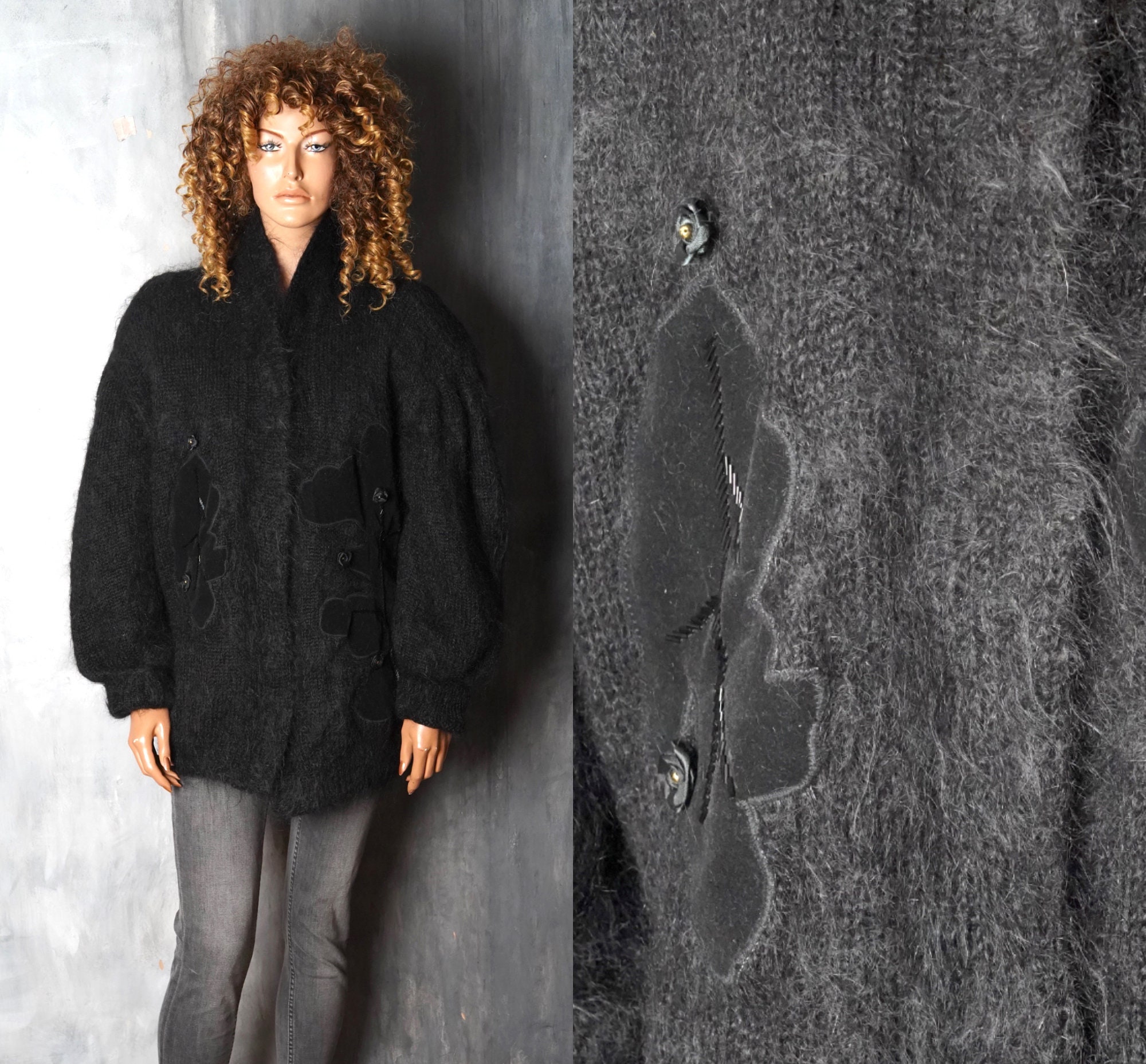 The Real McCoy's Joe McCoy Mohair Cardigan Black – Clutch Cafe