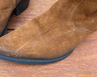 Bottes Cheville En Cuir Et Daim Modern Vintage - Taille 10 US, Fabriqué En Italie, Occasion Très Peu Porté